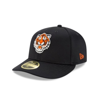 Blue Detroit Tigers Hat - New Era MLB Clubhouse Collection Low Profile 59FIFTY Fitted Caps USA5904283